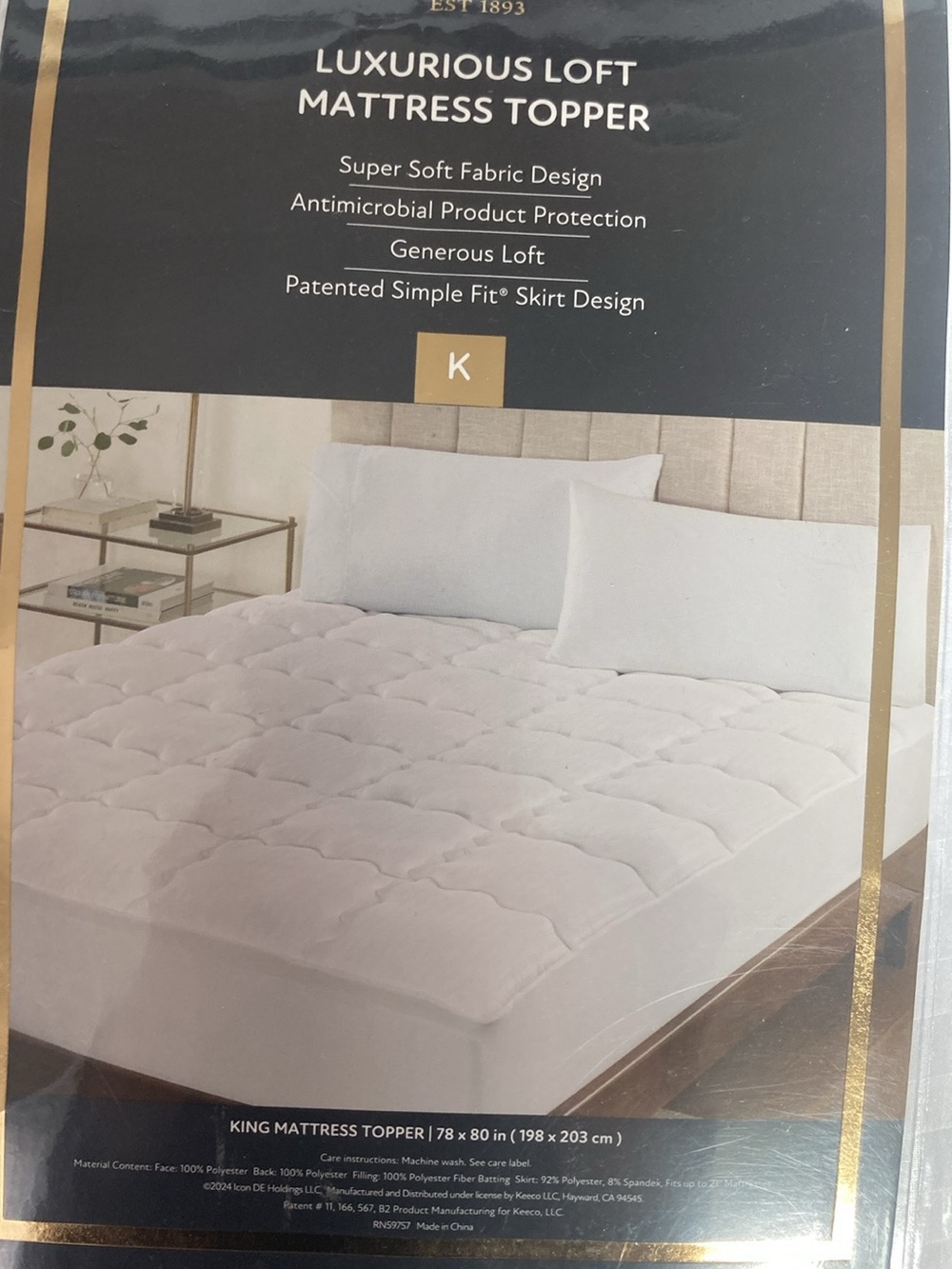 Fieldcrest Luxurious Mattress Topper